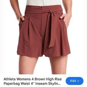 Athleta High Waist Brown Shorts